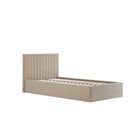 Essen Beige Velvet Ottoman Lift Up Storage Bed - FurniComp