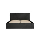 Essen Black Velvet Ottoman Lift Up Storage Bed - FurniComp