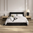 Essen Black Velvet Ottoman Lift Up Storage Bed - FurniComp