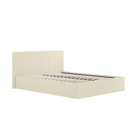 Essen Cream Ottoman Lift Up Storage Bed - FurniComp