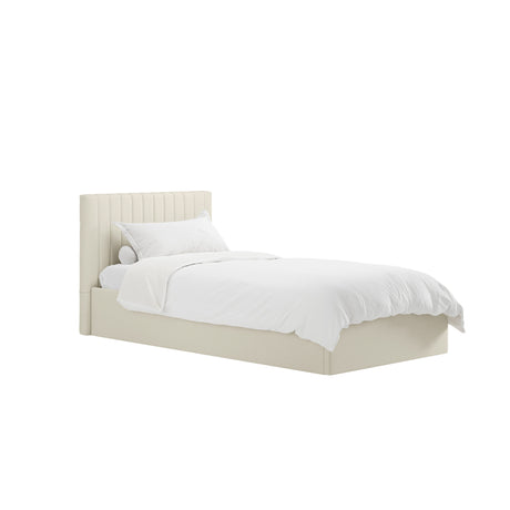 Essen Cream Ottoman Lift Up Storage Bed - FurniComp