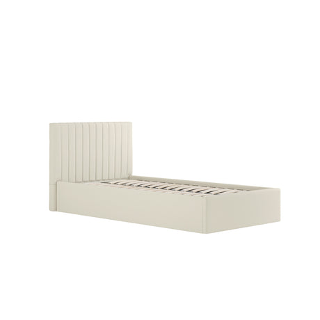 Essen Cream Ottoman Lift Up Storage Bed - FurniComp