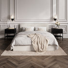 Essen Cream Ottoman Lift Up Storage Bed - FurniComp