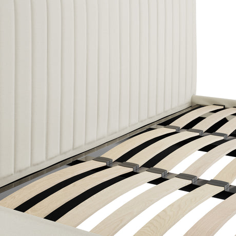 Essen Cream Ottoman Lift Up Storage Bed - FurniComp