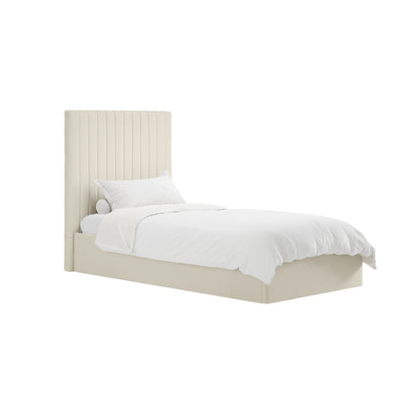 Essen Tall Cream Ottoman Lift Up Storage Bed - FurniComp