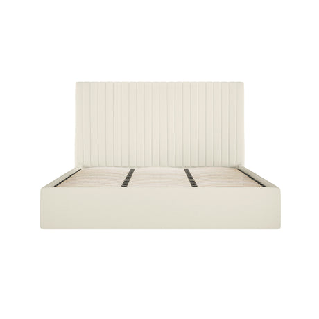 Essen Tall Cream Ottoman Lift Up Storage Bed - FurniComp