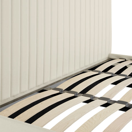 Essen Tall Cream Ottoman Lift Up Storage Bed - FurniComp