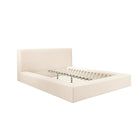 Flora Cream Fabric Bed Frame - FurniComp