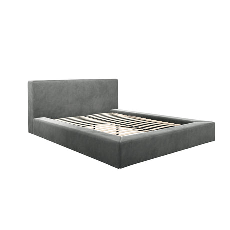 Flora Grey Fabric Bed Frame - FurniComp