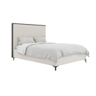 Francisco Cream Velvet Fabric Bed Frame - FurniComp