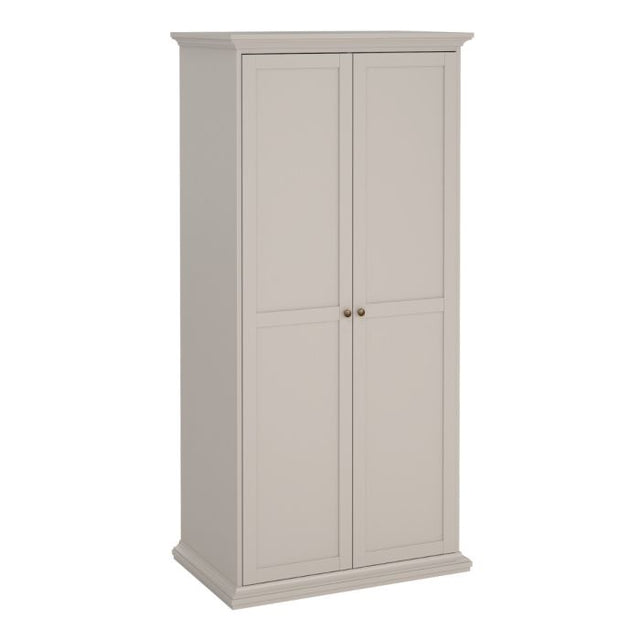 Geneva 100cm 2 Door Wardrobe-Cashmere - FurniComp
