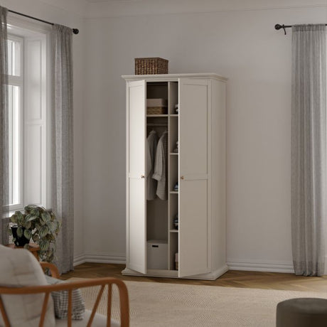 Geneva 100cm 2 Door Wardrobe-Cashmere - FurniComp