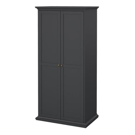 Geneva 100cm 2 Door Wardrobe-Grey - FurniComp