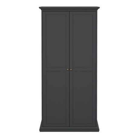 Geneva 100cm 2 Door Wardrobe-Grey - FurniComp