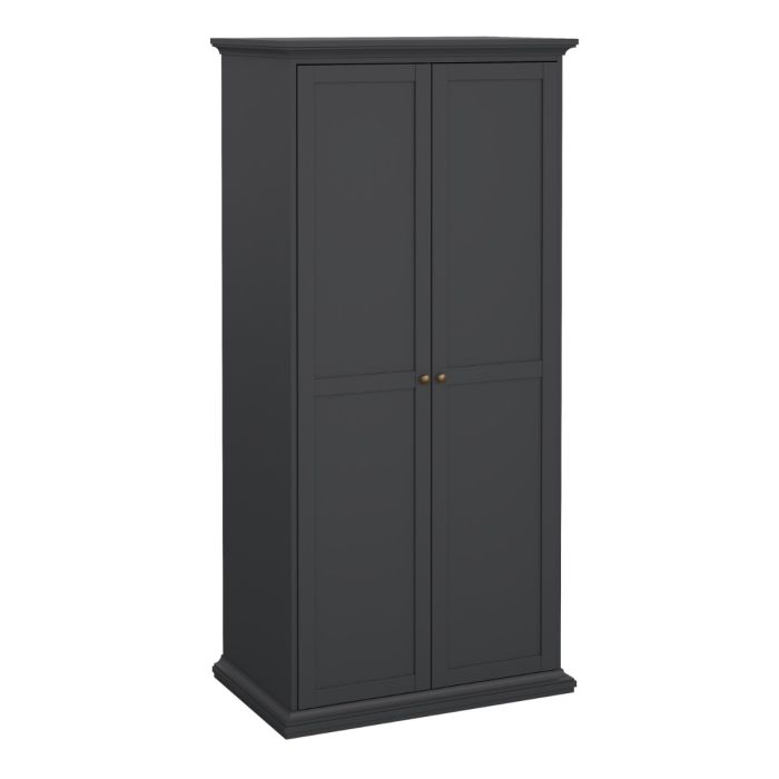 Geneva 100cm 2 Door Wardrobe-Grey - FurniComp
