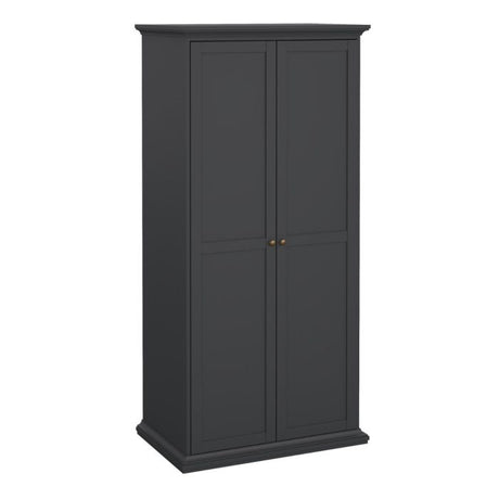Geneva 100cm 2 Door Wardrobe-Grey - FurniComp