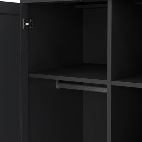 Geneva 100cm 2 Door Wardrobe-Grey - FurniComp