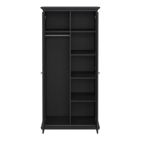 Geneva 100cm 2 Door Wardrobe-Grey - FurniComp