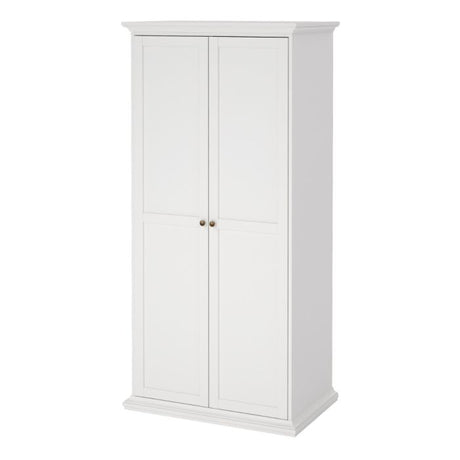 Geneva 100cm 2 Door Wardrobe-White - FurniComp