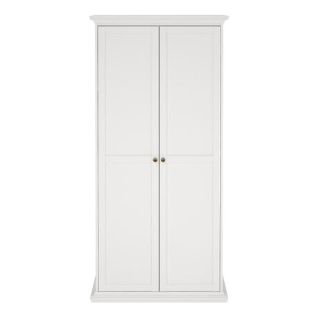 Geneva 100cm 2 Door Wardrobe-White - FurniComp