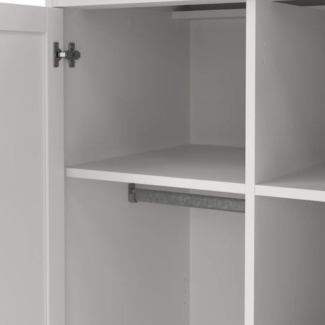 Geneva 100cm 2 Door Wardrobe-White - FurniComp