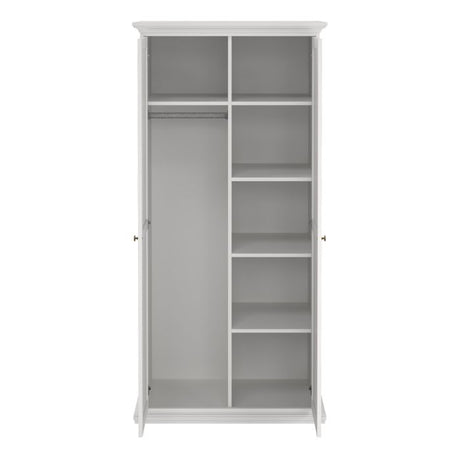 Geneva 100cm 2 Door Wardrobe-White - FurniComp