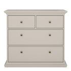 Geneva 100cm 4 Drawer Chest of Drawer-Cashmere - FurniComp