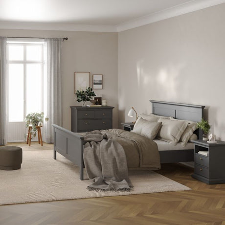 Geneva 100cm 4 Drawer Chest of Drawer-Grey - FurniComp