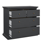 Geneva 100cm 4 Drawer Chest of Drawer-Grey - FurniComp