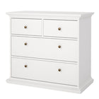 Geneva 100cm 4 Drawer Chest of Drawer-White - FurniComp