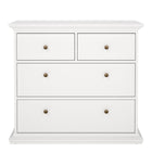 Geneva 100cm 4 Drawer Chest of Drawer-White - FurniComp