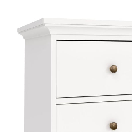 Geneva 100cm 4 Drawer Chest of Drawer-White - FurniComp