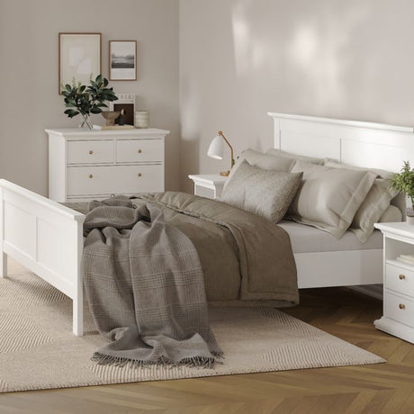 Geneva 100cm 4 Drawer Chest of Drawer-White - FurniComp