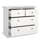 Geneva 100cm 4 Drawer Chest of Drawer-White - FurniComp
