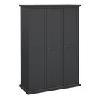 Geneva 140cm 3 Door Wardrobe-Grey - FurniComp