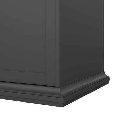Geneva 140cm 3 Door Wardrobe-Grey - FurniComp