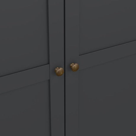 Geneva 140cm 3 Door Wardrobe-Grey - FurniComp