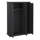 Geneva 140cm 3 Door Wardrobe-Grey - FurniComp
