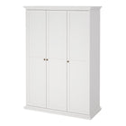 Geneva 140cm 3 Door Wardrobe-White - FurniComp