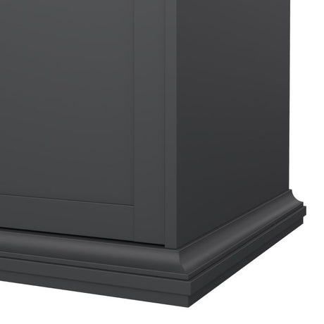Geneva 180cm 4 Door 2 Drawer Wardrobe-Grey - FurniComp
