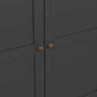 Geneva 180cm 4 Door 2 Drawer Wardrobe-Grey - FurniComp