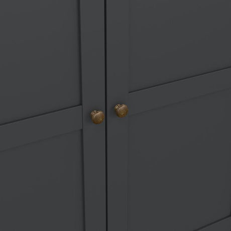 Geneva 180cm 4 Door 2 Drawer Wardrobe-Grey - FurniComp