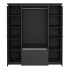 Geneva 180cm 4 Door 2 Drawer Wardrobe-Grey - FurniComp