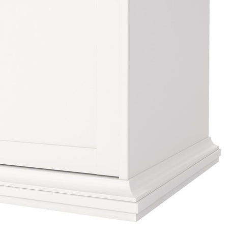 Geneva 180cm 4 Door 2 Drawer Wardrobe-White - FurniComp