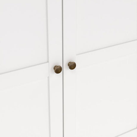 Geneva 180cm 4 Door 2 Drawer Wardrobe-White - FurniComp