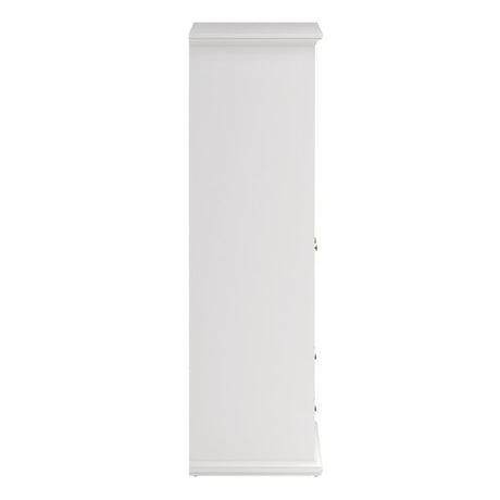 Geneva 180cm 4 Door 2 Drawer Wardrobe-White - FurniComp