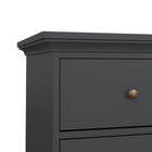 Geneva 180cm Wide 8 Drawer Chest of Drawer-Grey - FurniComp
