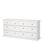 Geneva 180cm Wide 8 Drawer Chest of Drawer-White - FurniComp