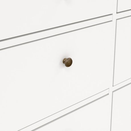Geneva 180cm Wide 8 Drawer Chest of Drawer-White - FurniComp