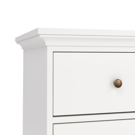 Geneva 180cm Wide 8 Drawer Chest of Drawer-White - FurniComp